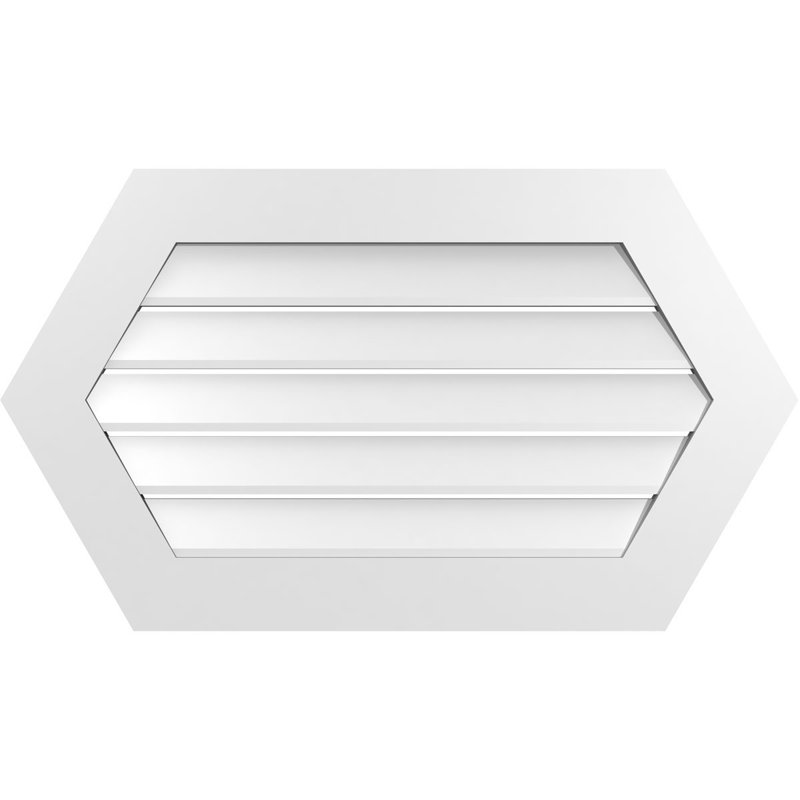 Évent horizontal fonctionnel à pignon en uréthane à surface horizontale Signature, H 22 po x l 38 po x P 1 po