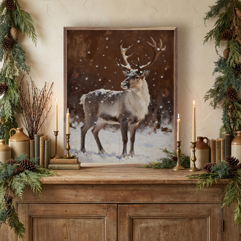Reindeer Looking Left, H 40 po x l 32 po