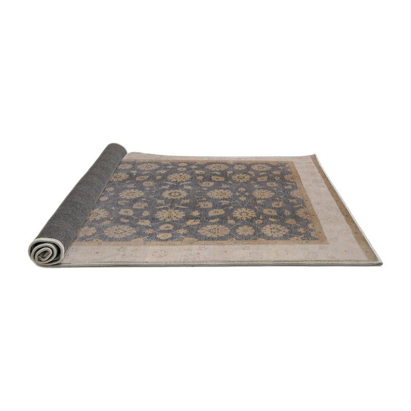 Tapis oriental bleu / beige Niglaes, Rond 6 pi