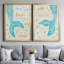 «Mermaid Dream», ensemble de 2 encadrements d'art textuel sur toile-343052963-343052962