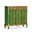 Banc de rangement vert en bois manufacturé