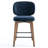 Mid-Century Modern Counter Stool, Fabric Upholstered Barstool With Wingback, Armless Counter Height Bar Stool With Wood Legs, Metal Footrest, For Kitchen Island Bar Counter-1733559152-1733559153