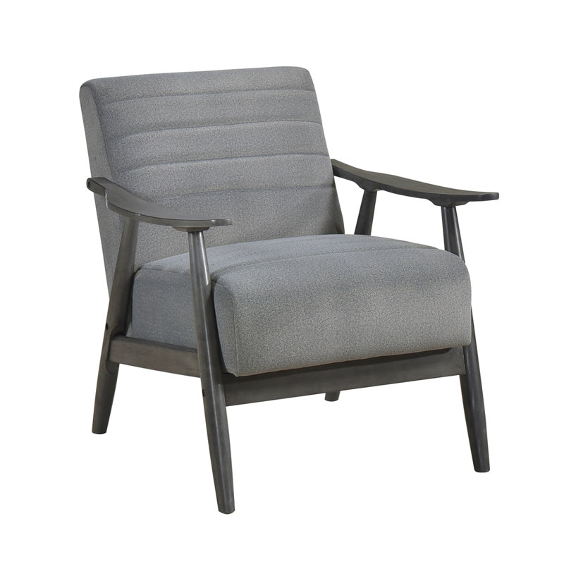 Fauteuil d'appoint décontracté en velours gris 1pc