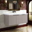 Meuble-lavabo flottant 48 po - Lavabo double en résine, portes ondulées, charnières à fermeture en douceur?-261409073-261409077