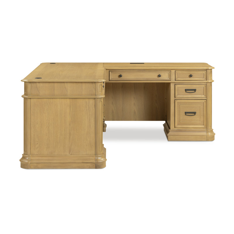 Bureau en forme de L en chêne naturel Winchester