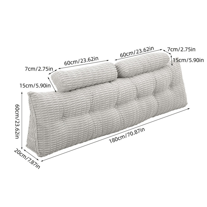 Back Cushion, Light Grey