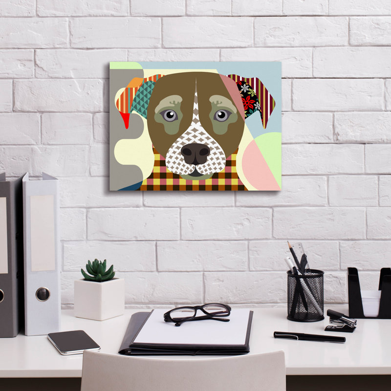 «Jack Russell» par Lanre Adefioyue, H 12 po x l 16 po x P 0,75 po