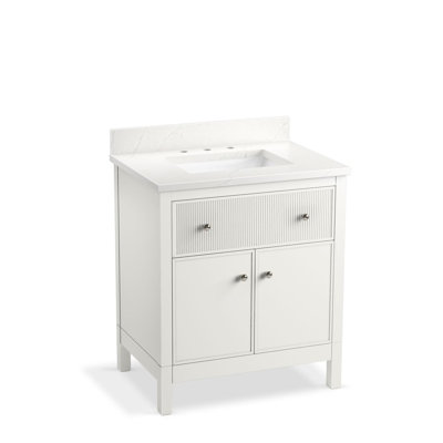 Malin By Studio McGee 72 in. Bathroom Vanity Cabinet With Sinks And Quartz Top
