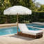 Parasol de terrasse bohémien à franges, 6,5 pi, blanc rétro (base non incluse)-2077714159