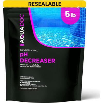 MAV AquaDoc pH Down for Pools - 5 lb - Baisse de bisisate de soude pour la piscine et l'alcénité - Dissolvant facile pour les produits chimiques de piscine secs fabriqués aux États-Unis