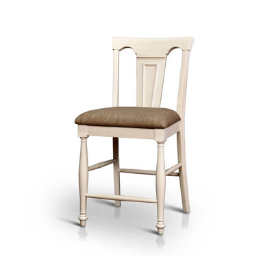 20.4" W Transitional Ctr.Ht. Chair, Off-White/Cherry (2/CTN)