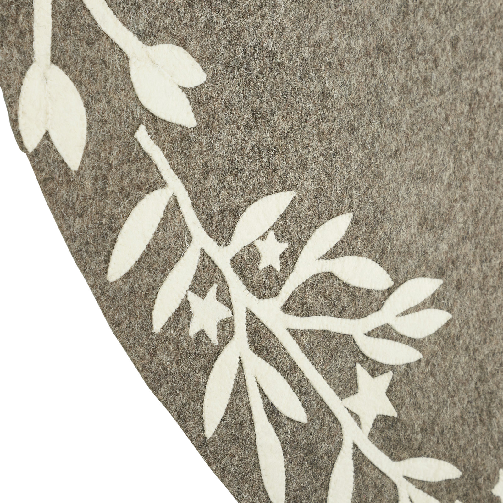 Wool Tree Skirt, Gray, 72"