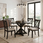Ebbert 4 - Person Dining Set,Round Table Top,dining table set,dining room set