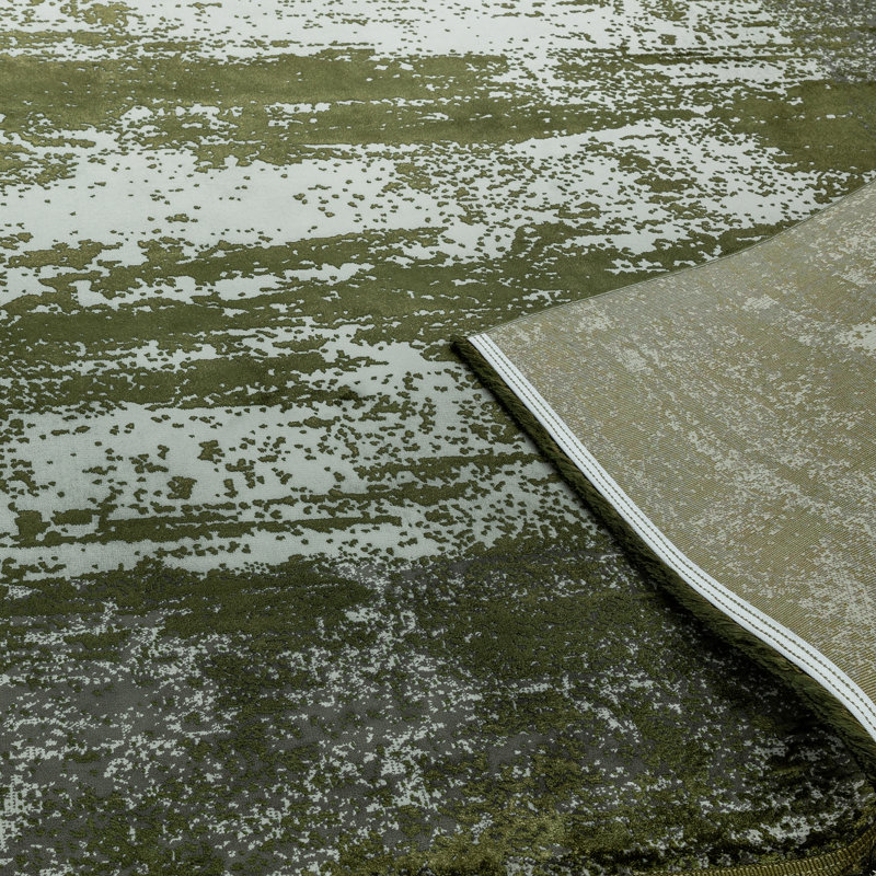 Ahadzi Green Rug, Rectangle 200 x 290cm