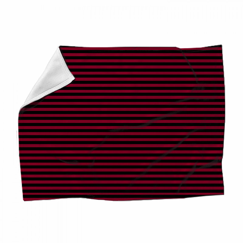 Jeté en molleton Stripes - Jeté à motif pour canapés ou lits, L 60 po x l 51 po, Rayures rouges
