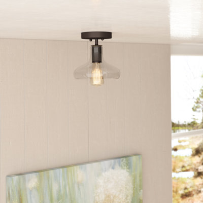 Hitchin Glass Semi Flush Mount