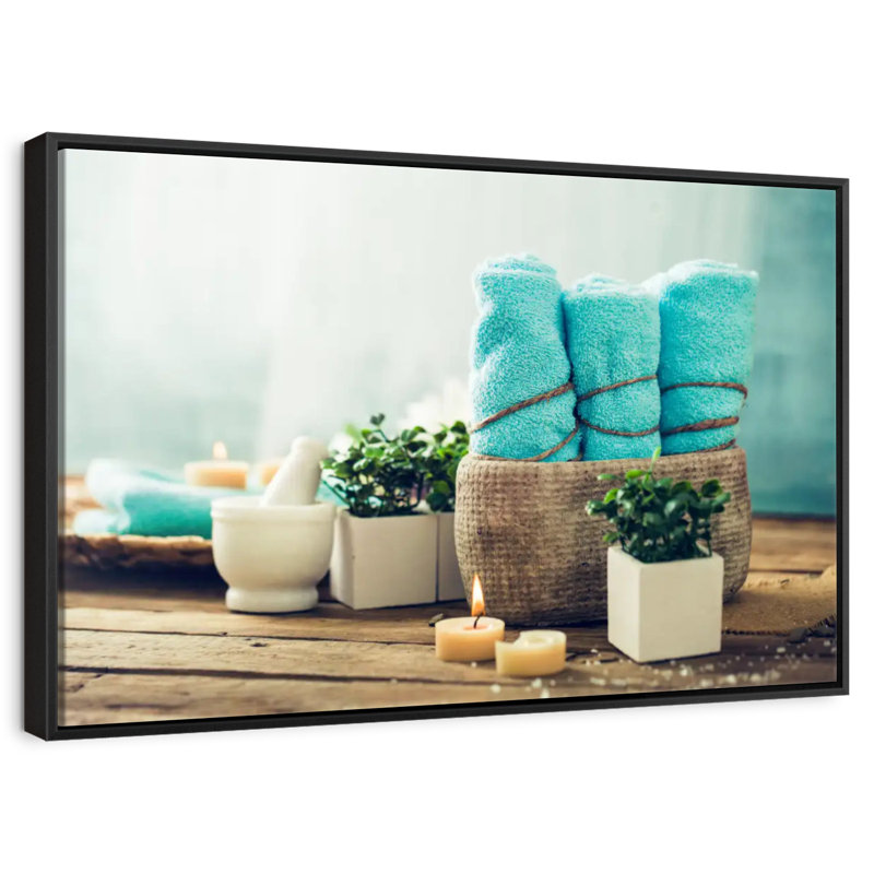 Spa Day, 19" X 13", Floating Frame Black