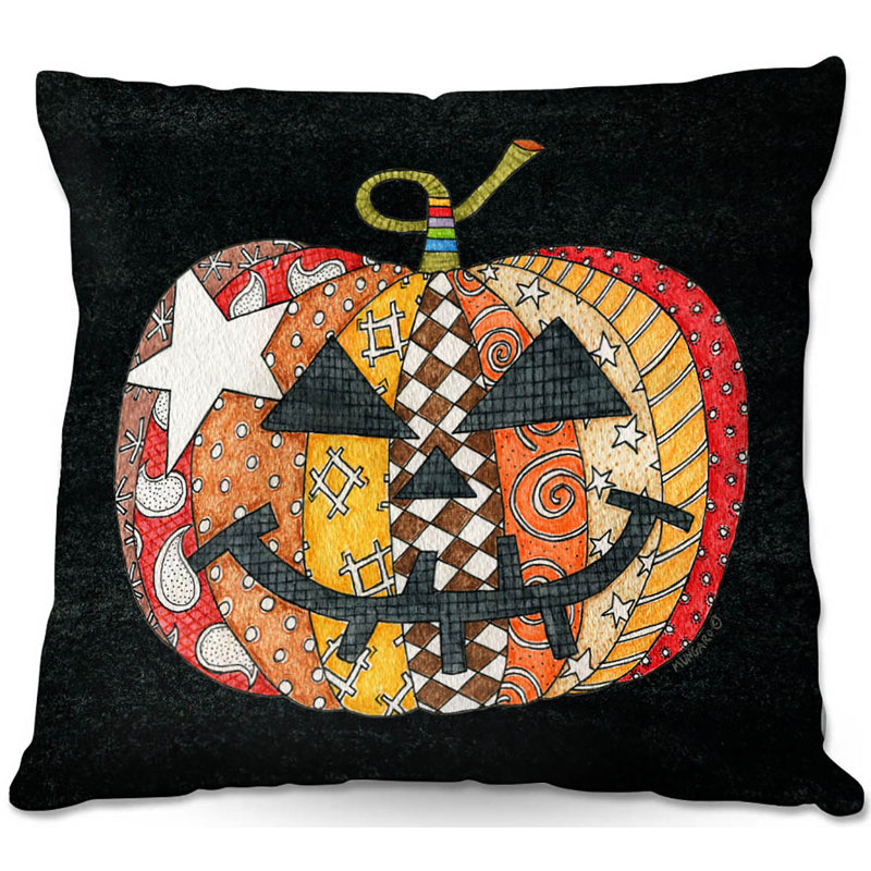  Coussin Couch Pumpkin, 16 po x 1 po, Noir