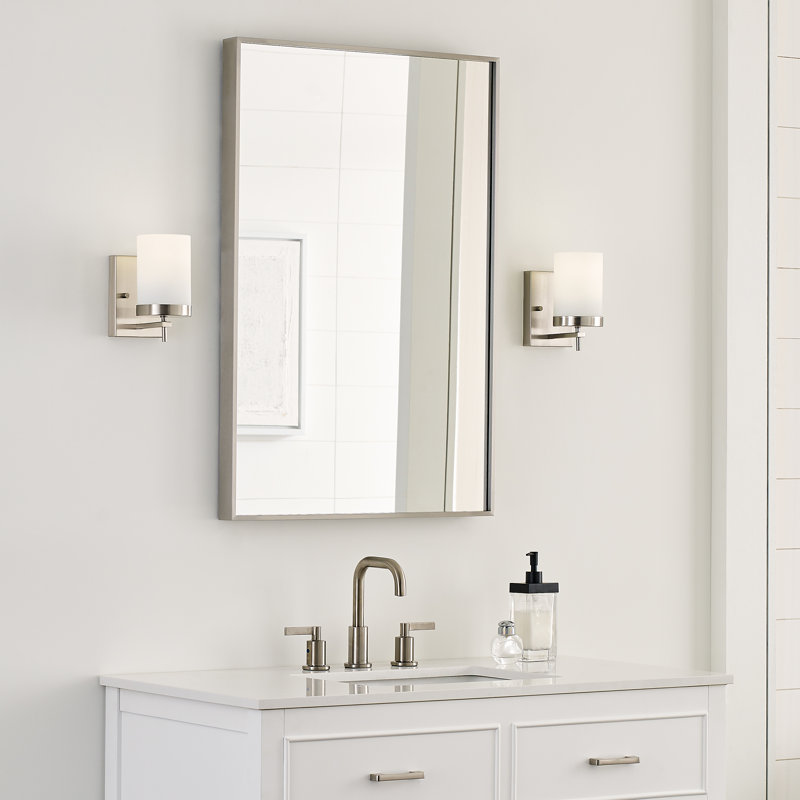 Applique murale / de salle de bain à 1 lumière Linley, non, Nickel brossé