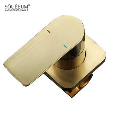 Shower Mixer Tap Bathroom Faucet Wall Mounted Single Lever Brass