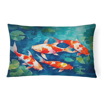 Koi Fish Throw Pillow