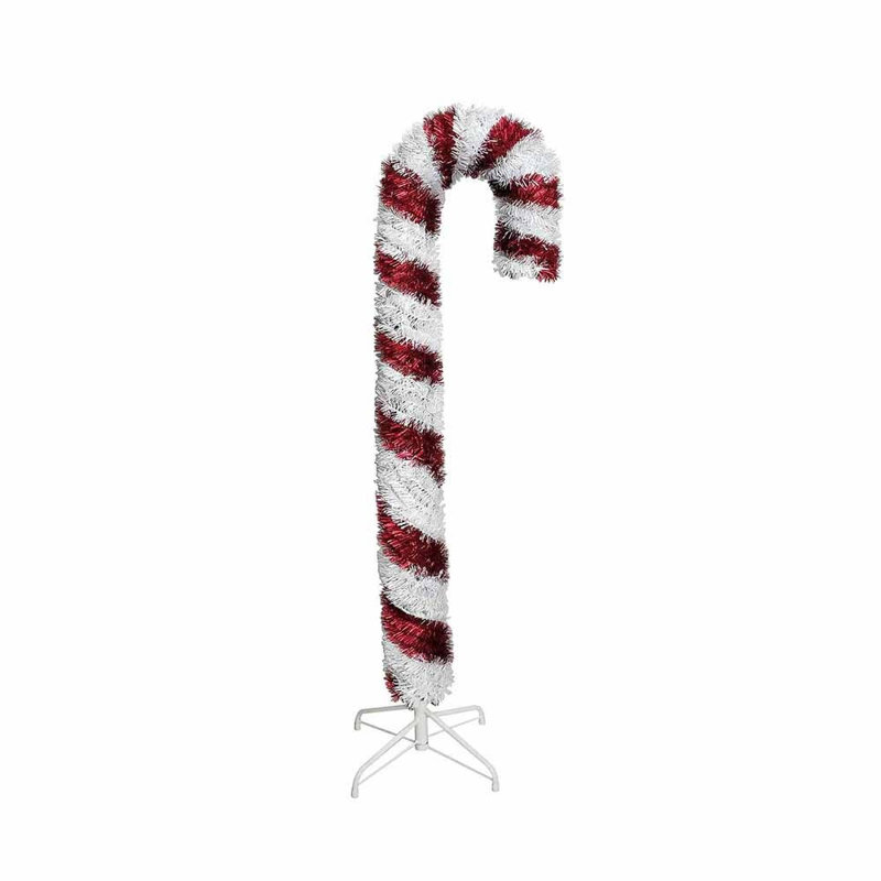 Kurt Adler Tinsel Candy Cane Unlit Display, 60" H x 4.5" W x 14" D