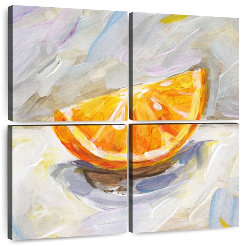 Yarlin abstrait orange, H 26 po x l 26 po
