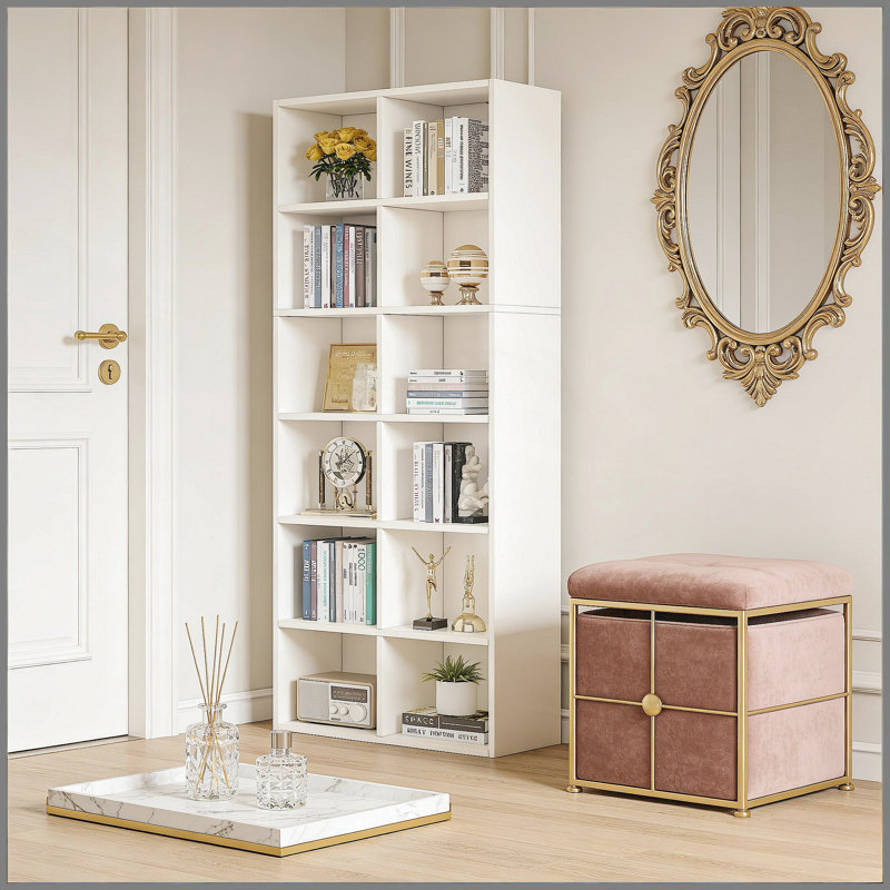 Compact Bookcase,Attractive Display Rack,Open Cabinet