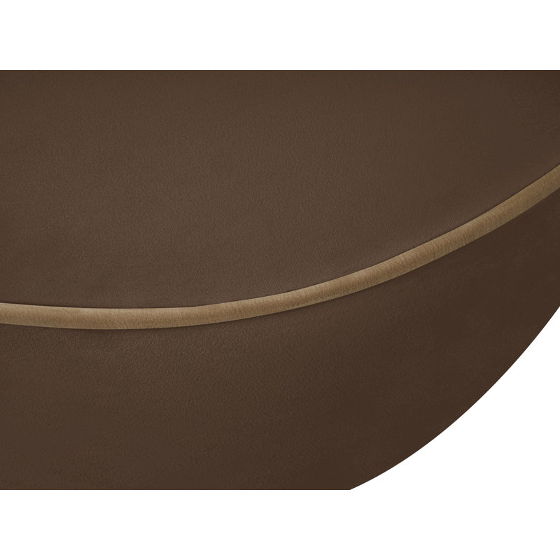Chaise rembourrée en velours Swerve, Velours brun