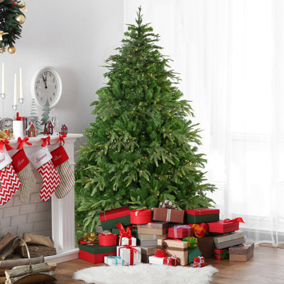 Sapin de Noël artificiel 6,5 pi avec lumières DEL blanc chaud Roosevelt