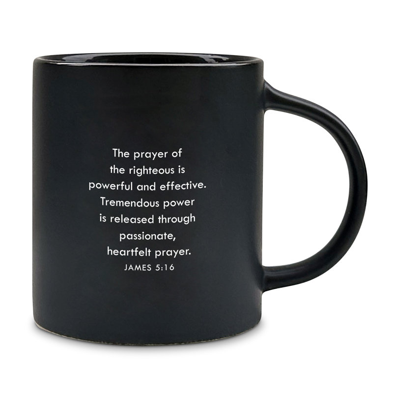 Mug Black Prayer Changes Things 18 Oz