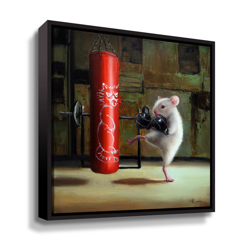 " Gym Rat ", Floater Frame, 24" H x 24" W x 2" D