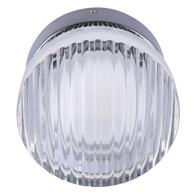 Autavia 5.375 In. 1 Light Integrated LED Wall Light With Clear Acrylic Shade, Adjustable Color Temperature