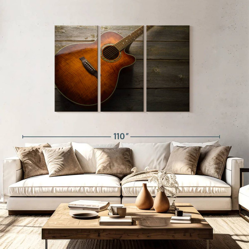 Abarca Rustic Acoustic Guitar, 48" H x 74" W