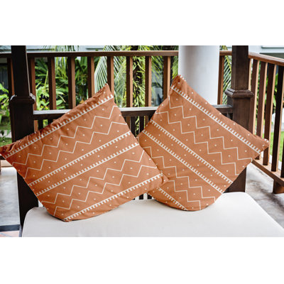 Chevron Outdoor Reversible Throw Pillow