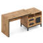 Bureau de direction 71 po avec compartiments ouverts, tiroirs de rangement et armoire à une porte Naturel