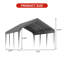 Auvent 10 x 20 pi pour abri d'auto robuste et résistant aux rayons UV-124073605