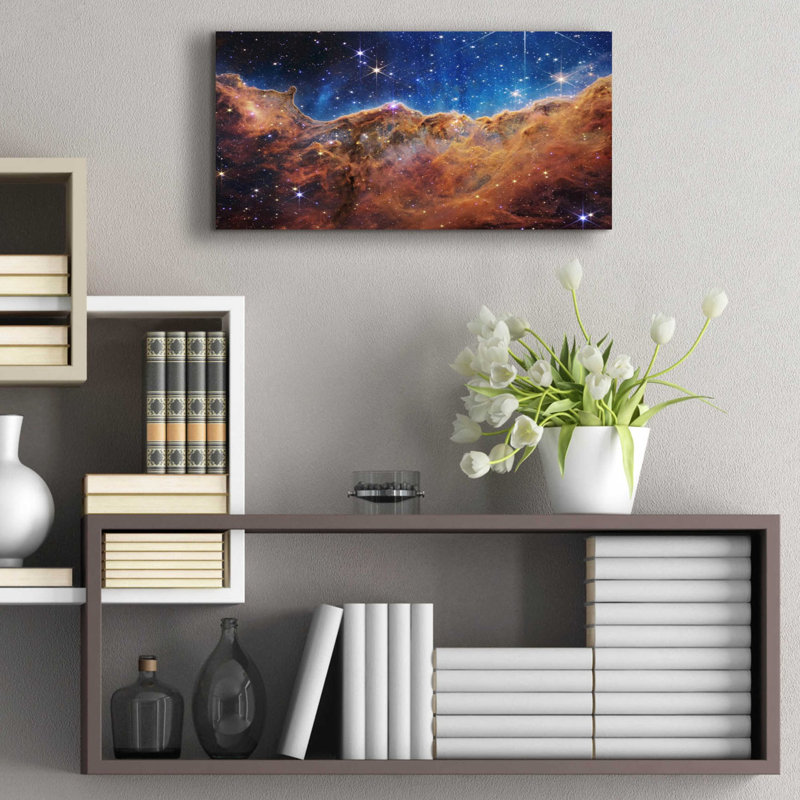 «Cosmic Cliff 2 in the Carina Nebula» par la NASA, art mural en verre acrylique, H 12 po x l 24 po
