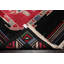 Tapis noir / rose en laine tissé à la main