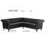 Canapé modulaire en L Chesterfield réversible en L avec accoudoirs roulés et garniture cloutée-555206991