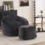 Foam Bean Bag Chairs with Ultra Soft Chenille Cover-332190836