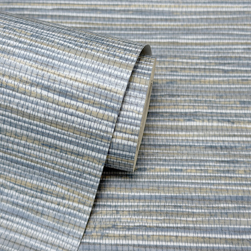 Suri Grasscloth Luxury Wallpaper, Blue