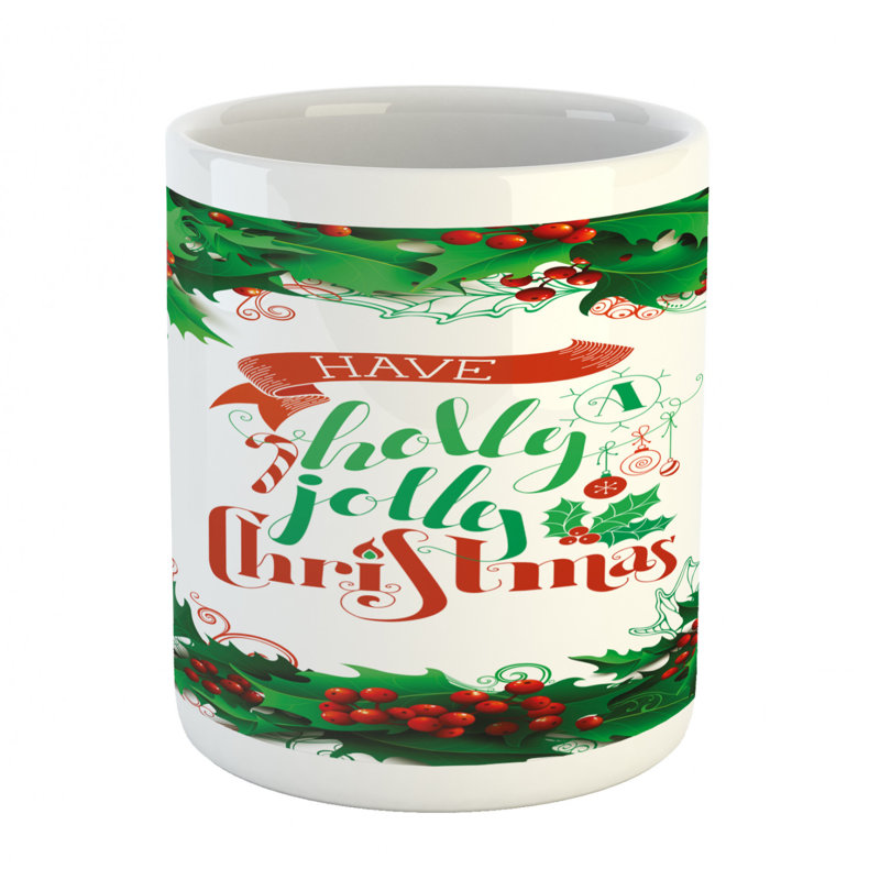 Grande tasse à café avec lettres happy jolly
