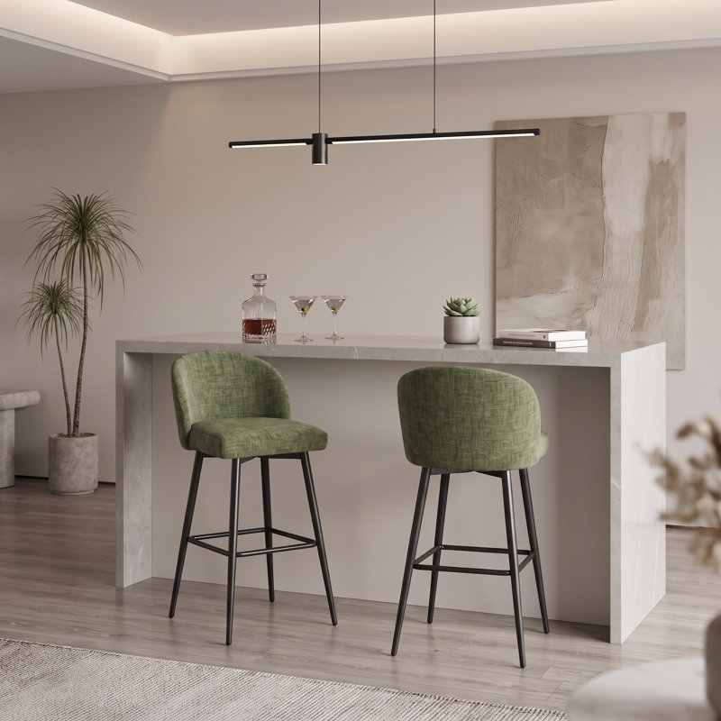 Tabouret de bar et de comptoir pivotant, Vert, Extra Tall (30.3" Seat Height)