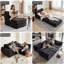 Ensemble de canapé modulaire en lin rembourré et désossé 6 pièces Masaitis-941739736