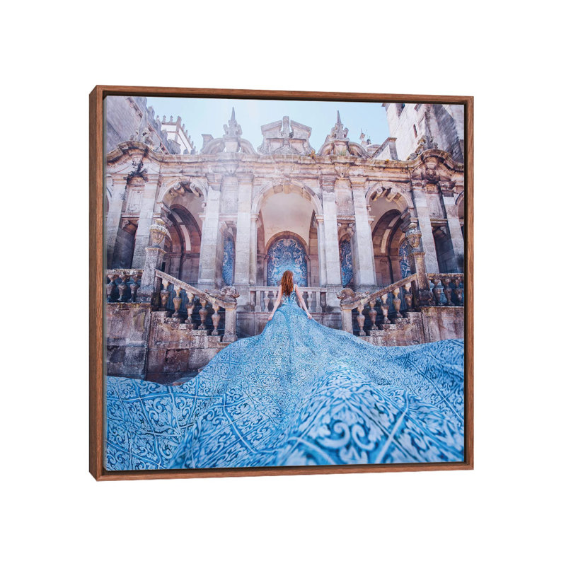 « Azulejo Dreams » par Hobopeeba-impression, H 37 po x l 37 po x P 1,5 po, Toile classique avec cadre brun, Pas de tapis