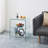 2 Layer Tempered Glass Side Table, Clear Glass Sofa Table