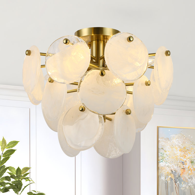Plafonnier semi-encastré 4 lumières