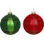 Plaid Ball Ornament - 4 Inches Set Of 6
