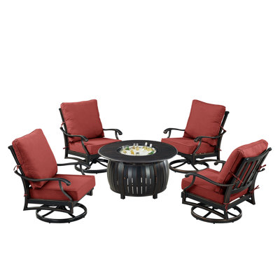 Ensemble de conversation avec coussins pour 4 personnes Malillani